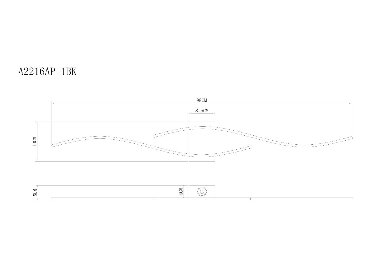 Настенный светильник Aludra A2216AP-1BK