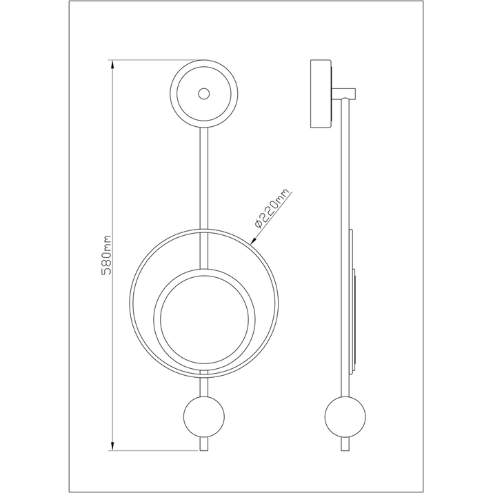 Настенный светильник Polaris A2604AP-7GO