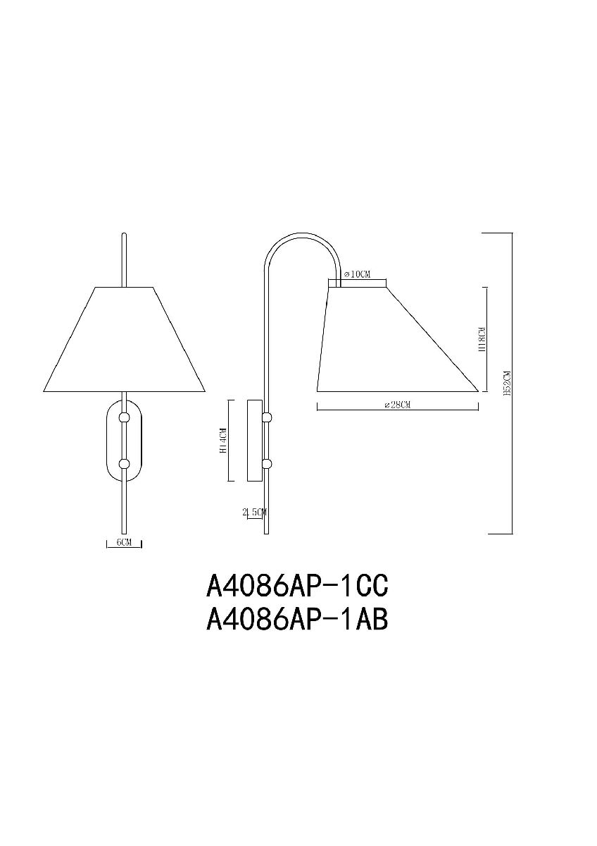 Бра Rondo A4086AP-1CC