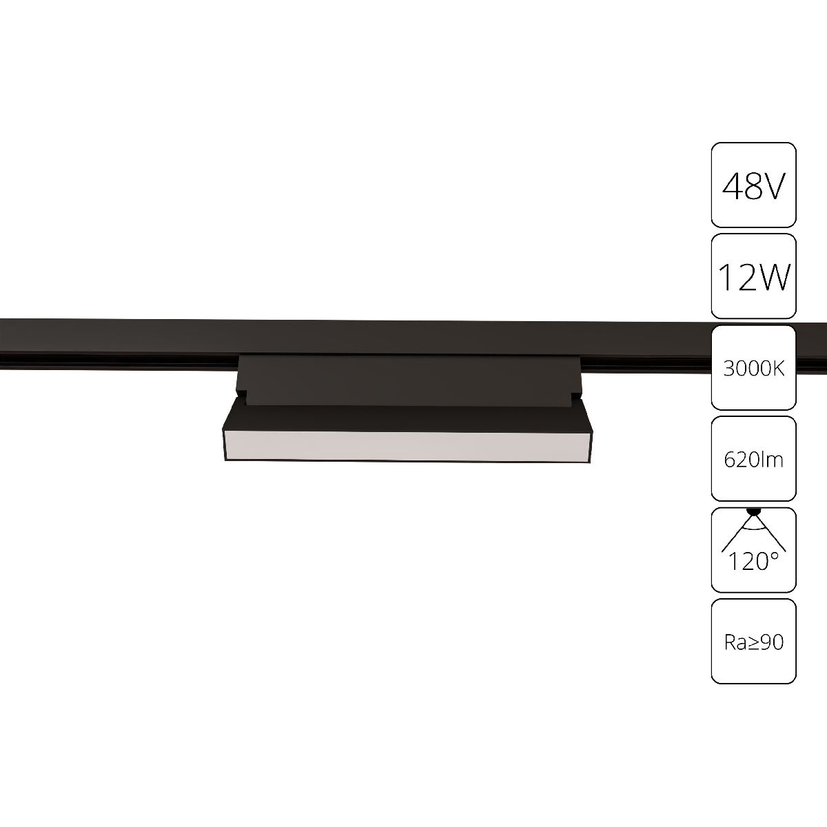Трековый магнитный светильник Linea A4679PL-1BK