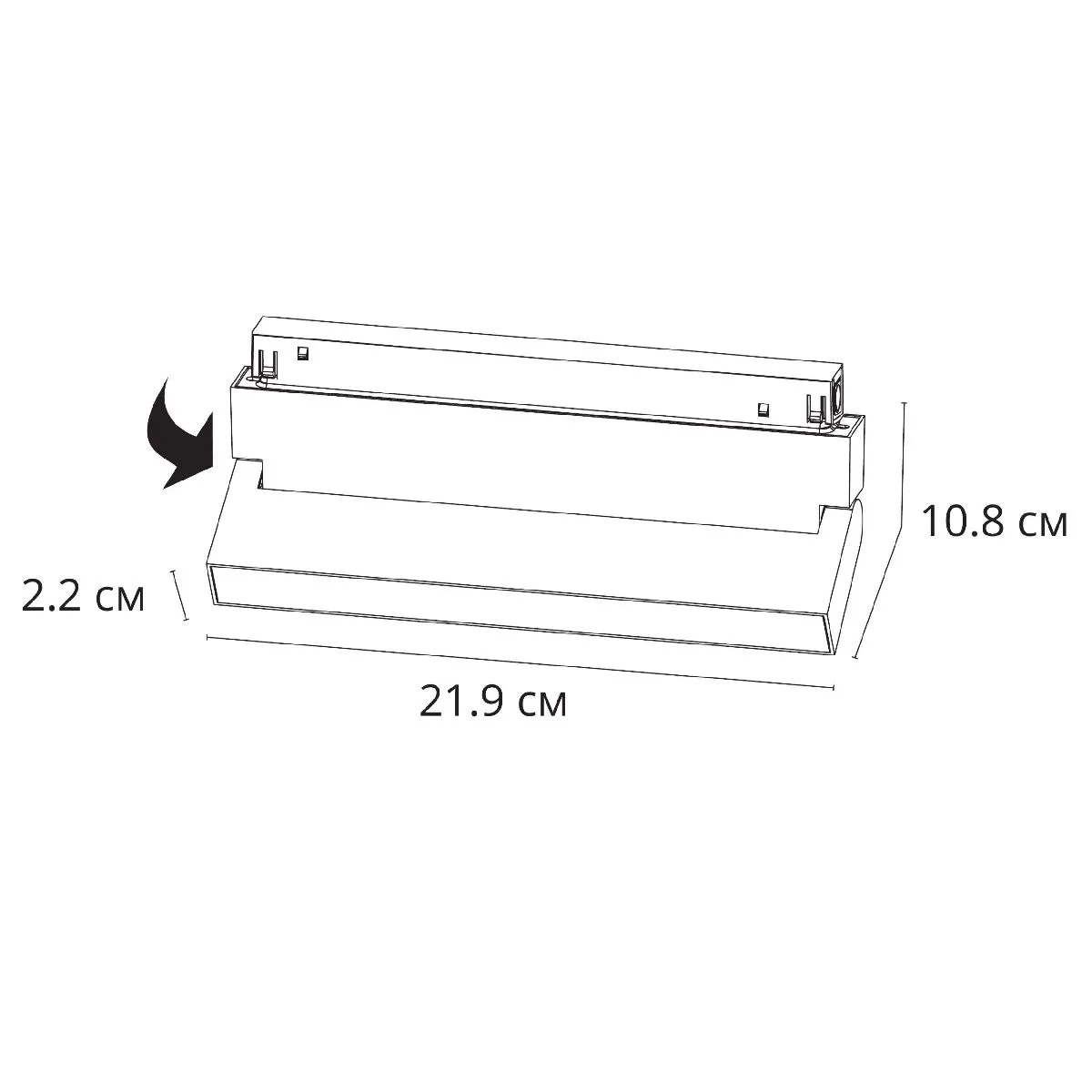 Трековый магнитный светильник Linea A4697PL-1BK