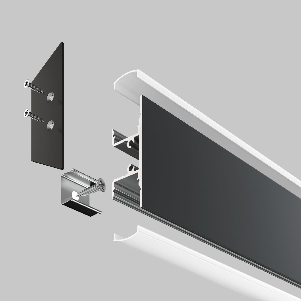 Алюминиевый профиль Led strip ALM-1848-B-2M