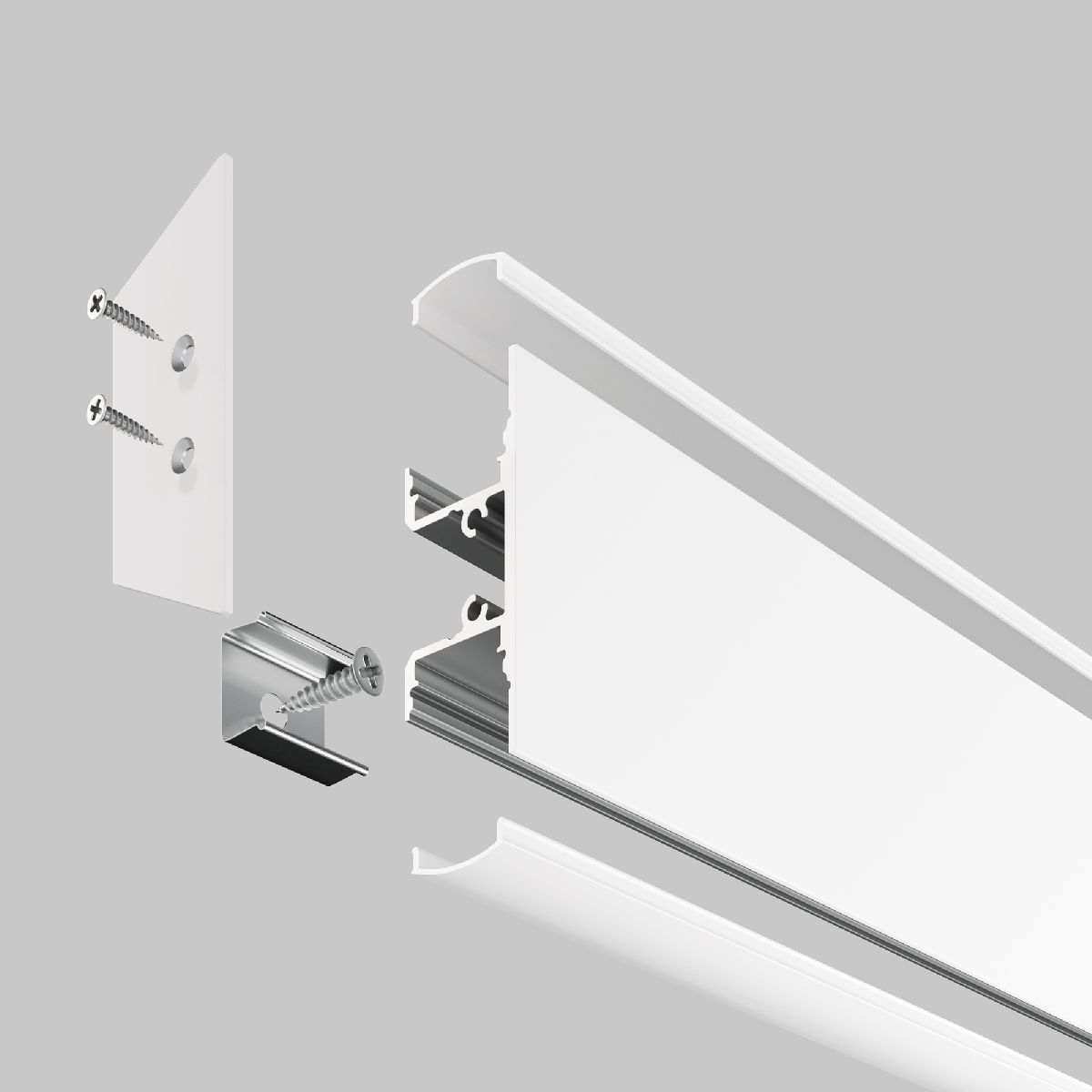 Алюминиевый профиль Led strip ALM-1848-W-2M