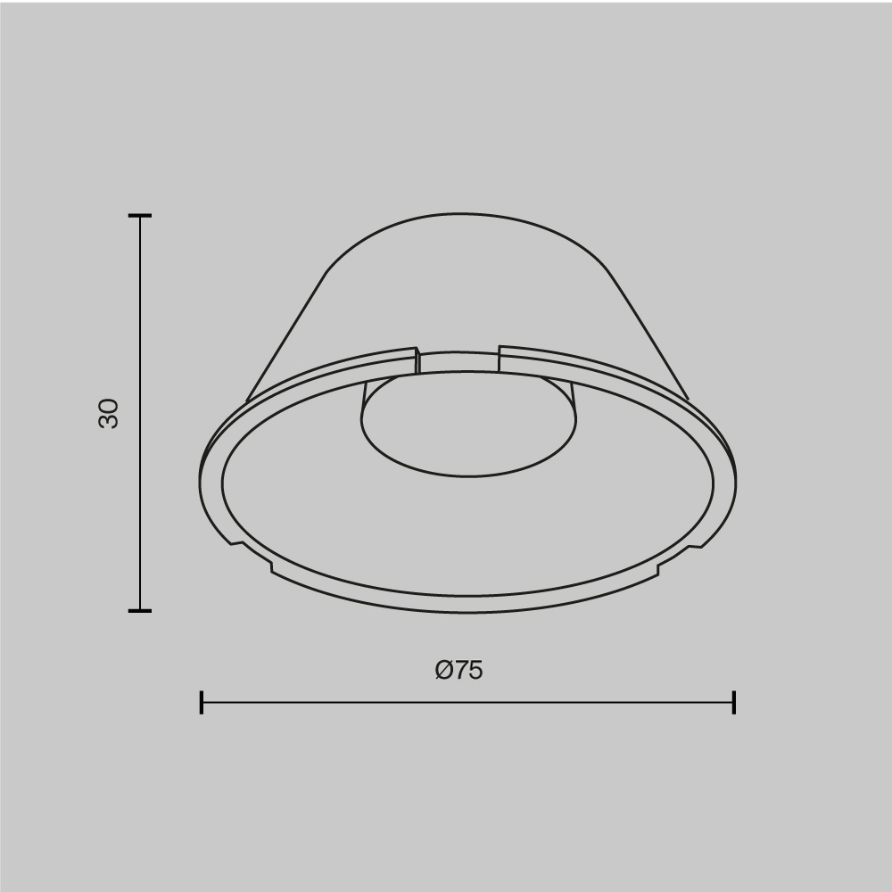 Линза для трекового светильника Technical Focus Led LensD75-24