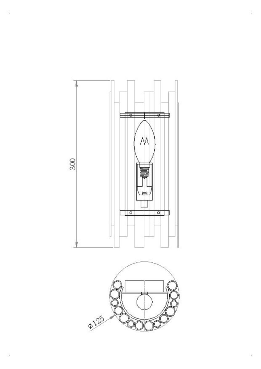 Настенный светильник Coliseo MOD136WL-01BS