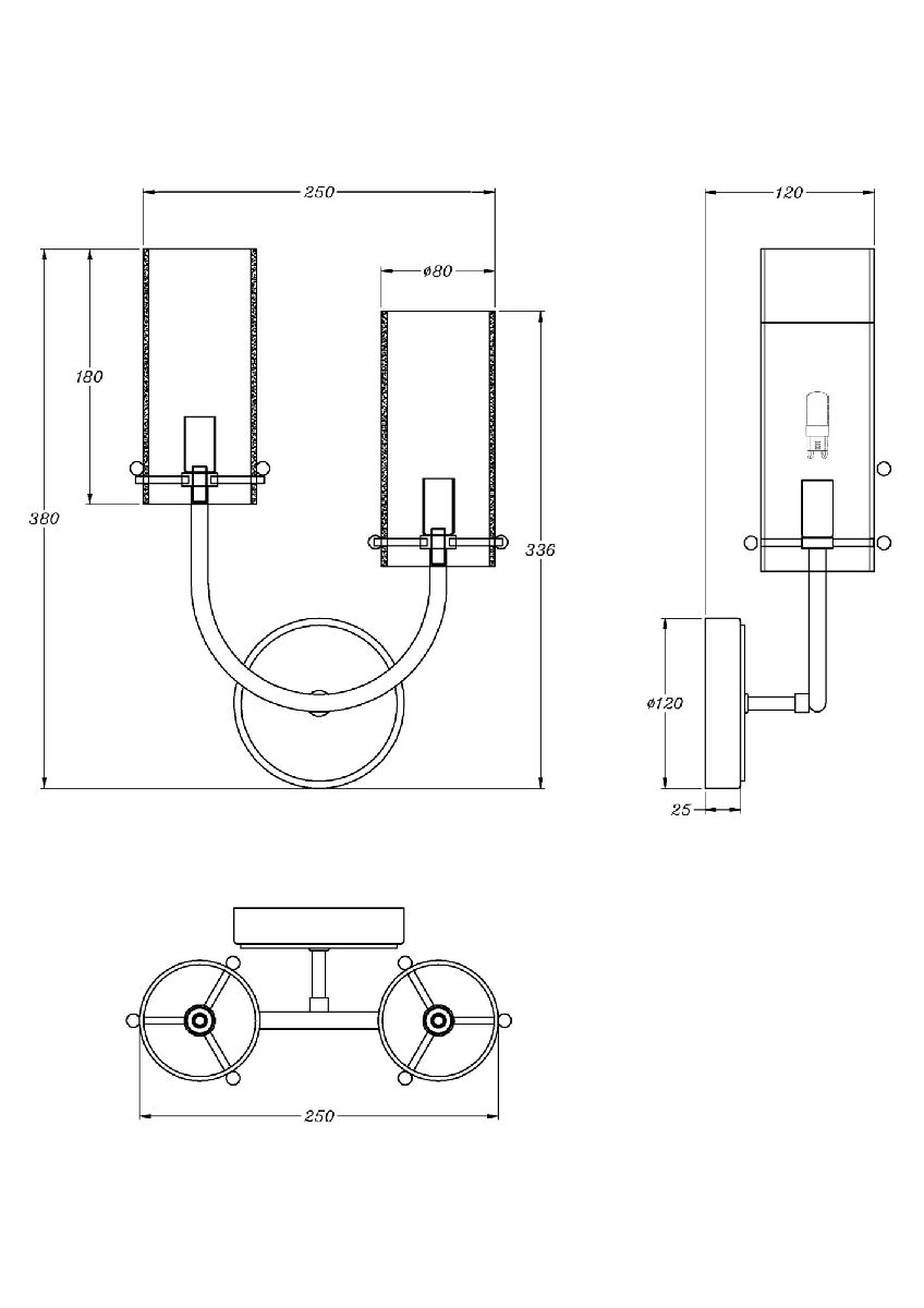 Бра Arco MOD223WL-02BS
