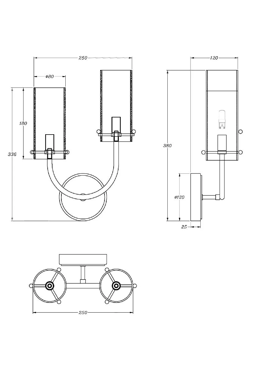 Бра Arco MOD223WL-02BS1