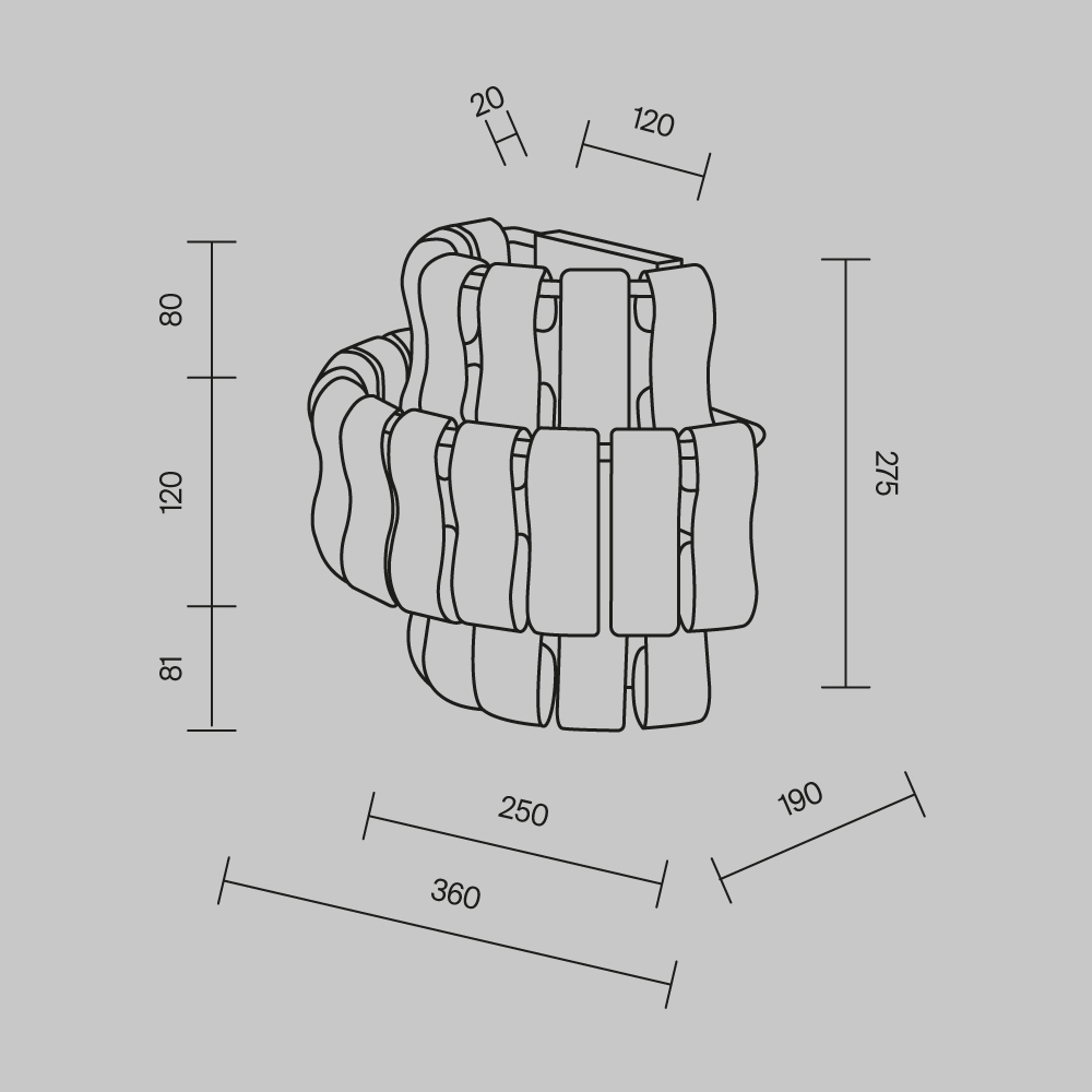 Настенный светильник Boulder MOD538WL-02MG