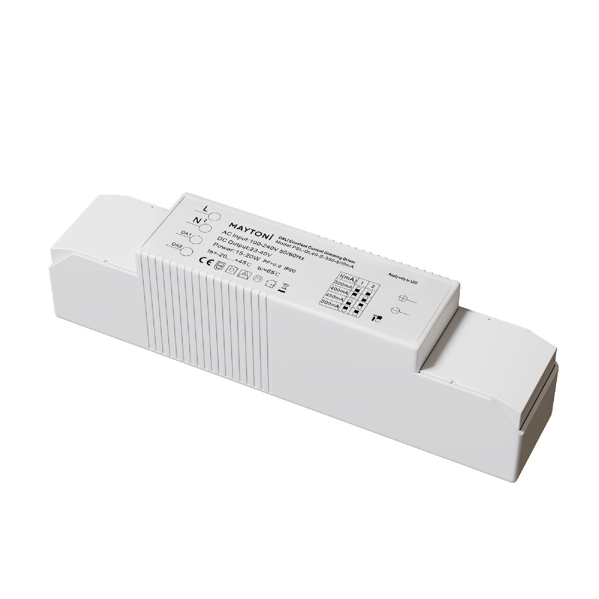 Блок питания 15-20Вт DC23-40В IP20 Dali PSL-DL40-S-350-500mA