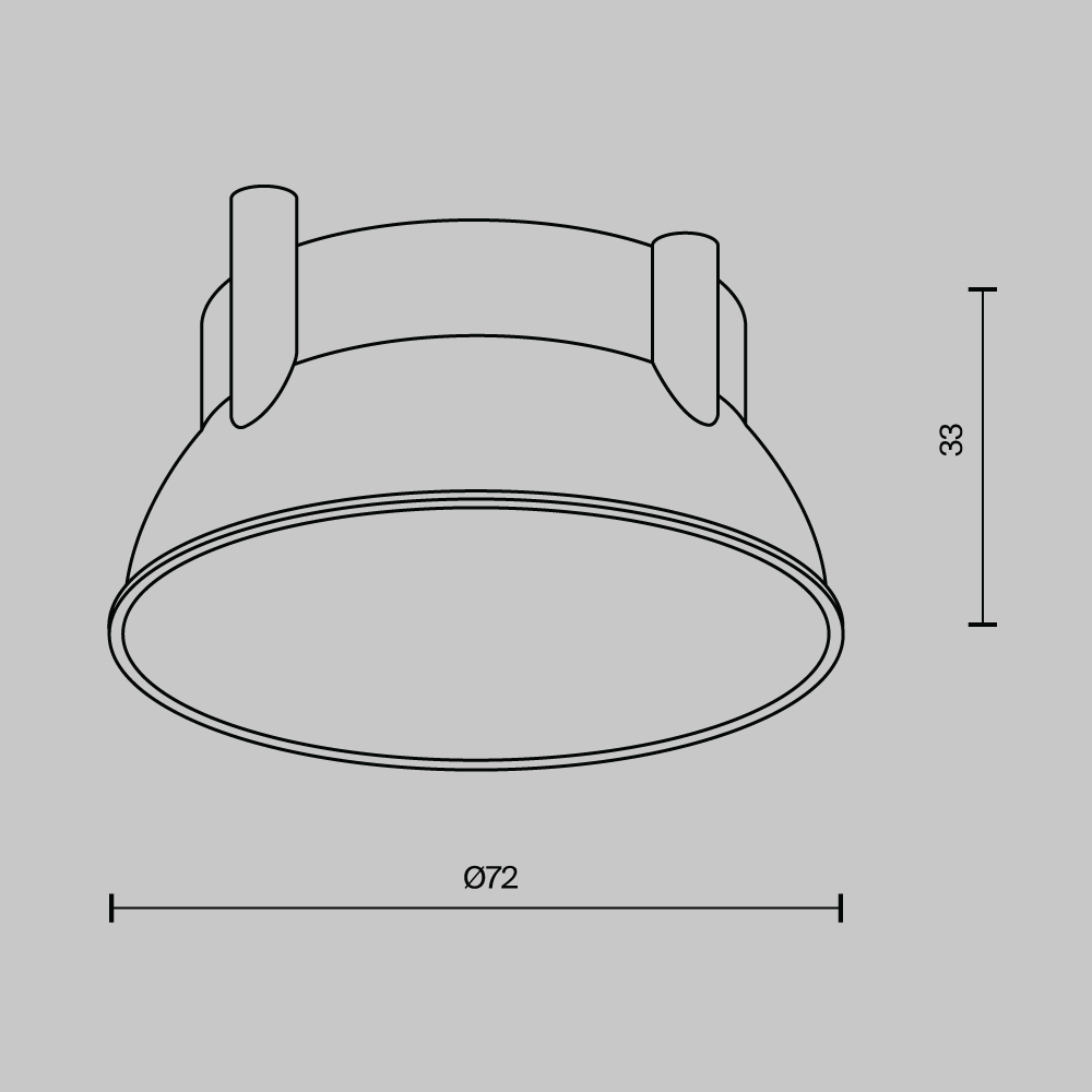 Декоративная рамка-отражатель Downlight Ring12-15W-RD-BS