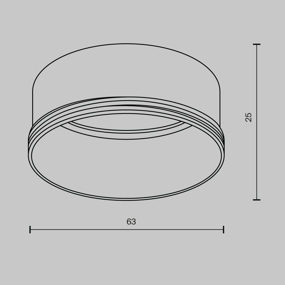 Кольцо декоративное для однофазного трекового светильника Technical Focus LED RingL-20-W
