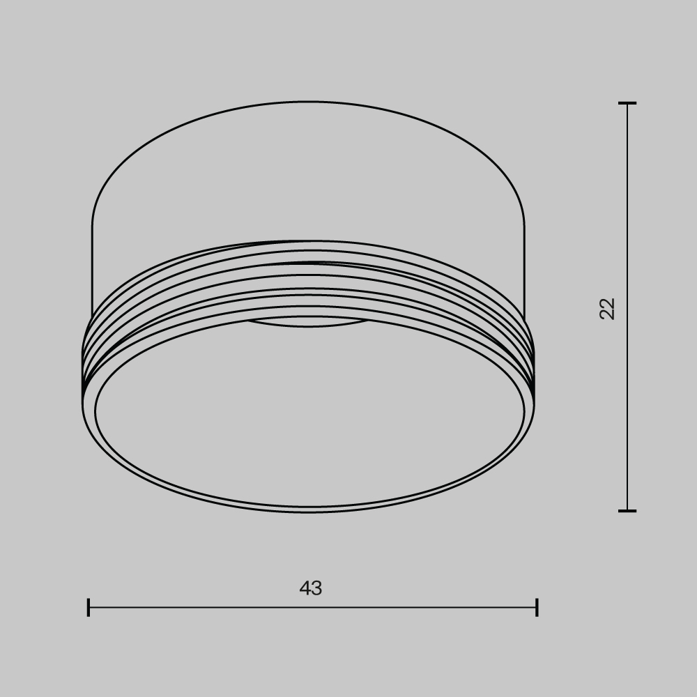 Кольцо декоративное для однофазного трекового светильника Technical Focus LED RingS-5-W