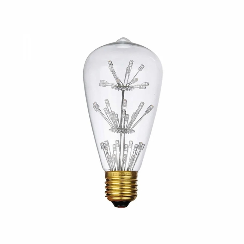 Лампа светодиодная филаментная E27 3W прозрачная ST64-47LED