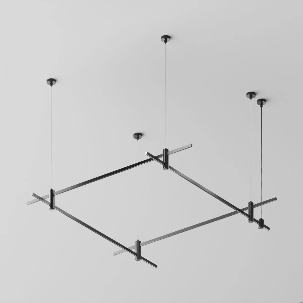 Основание на тросовых подвесах Hang для трековых светильников Technical Flarity TFC-Flar-H04-B