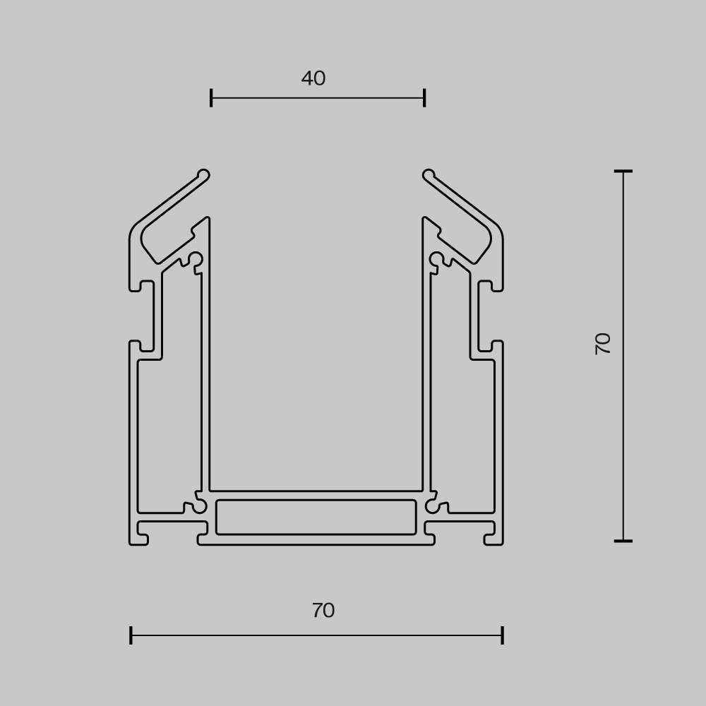 Алюминиевый профиль Technical Magnetic track system Gravity TRA010MP-212S