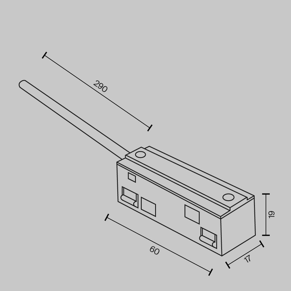 Ввод питания Technical Magnetic track system Exility Accessories for tracks Exility TRA034B-42W-1