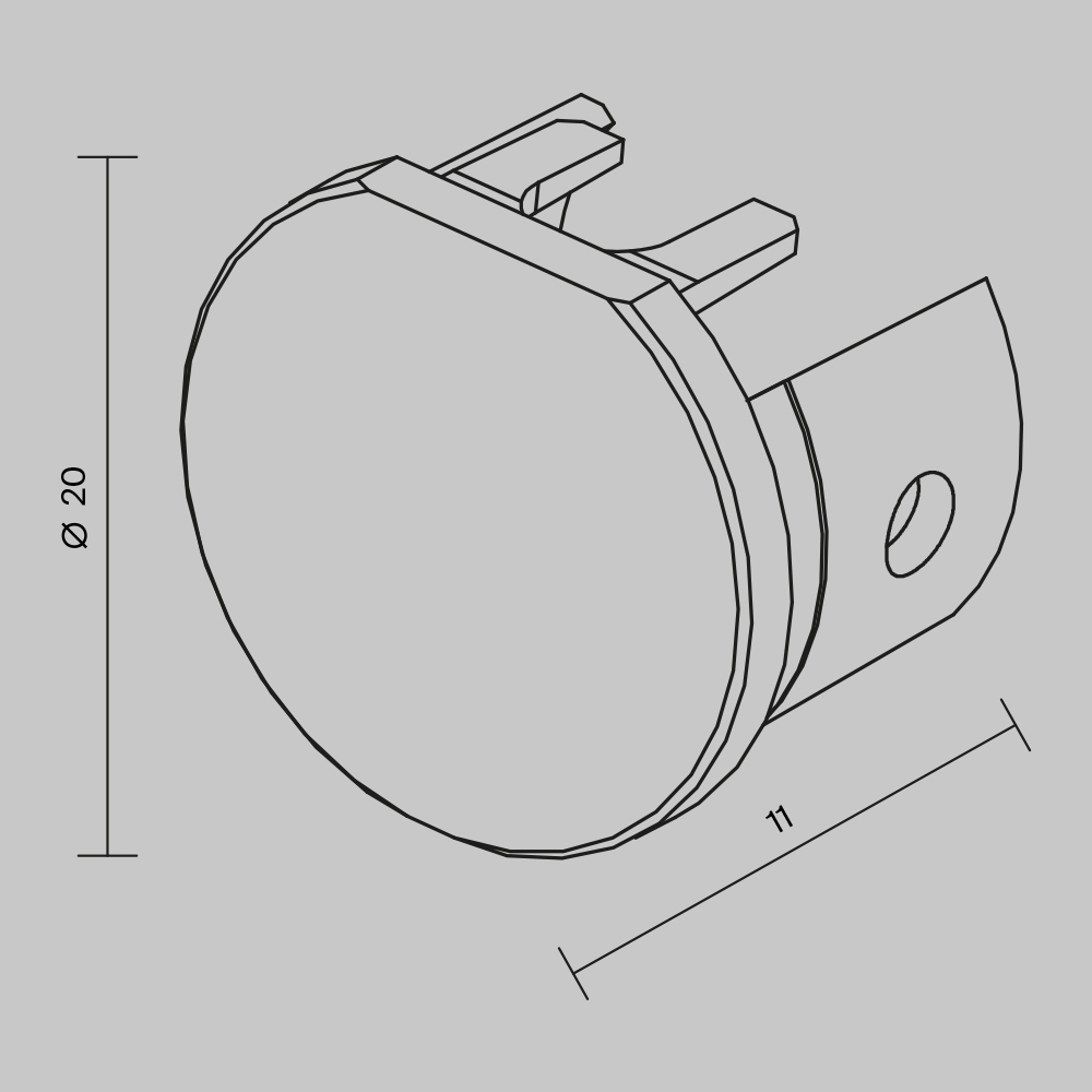 Заглушка для подвесного круглого шинопровода (2 шт.) Levity TRA184EC-R-11B
