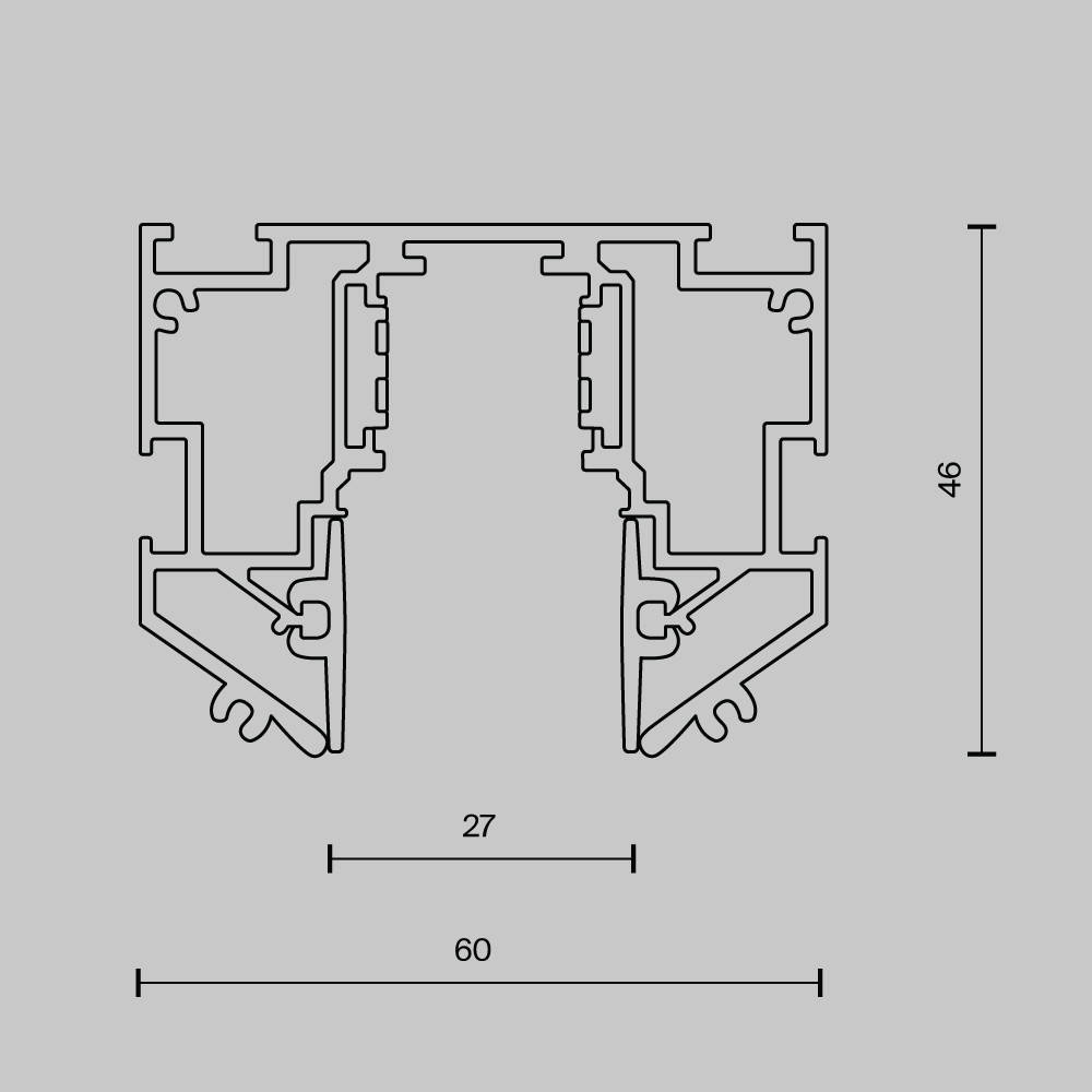 Магнитный встраиваемый шинопровод Busbar trunkings Exility TRX034-SCH-423B