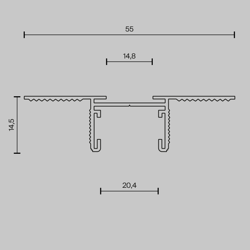 Шинопровод встраиваемый Busbar trunkings Basity TRX172-123B