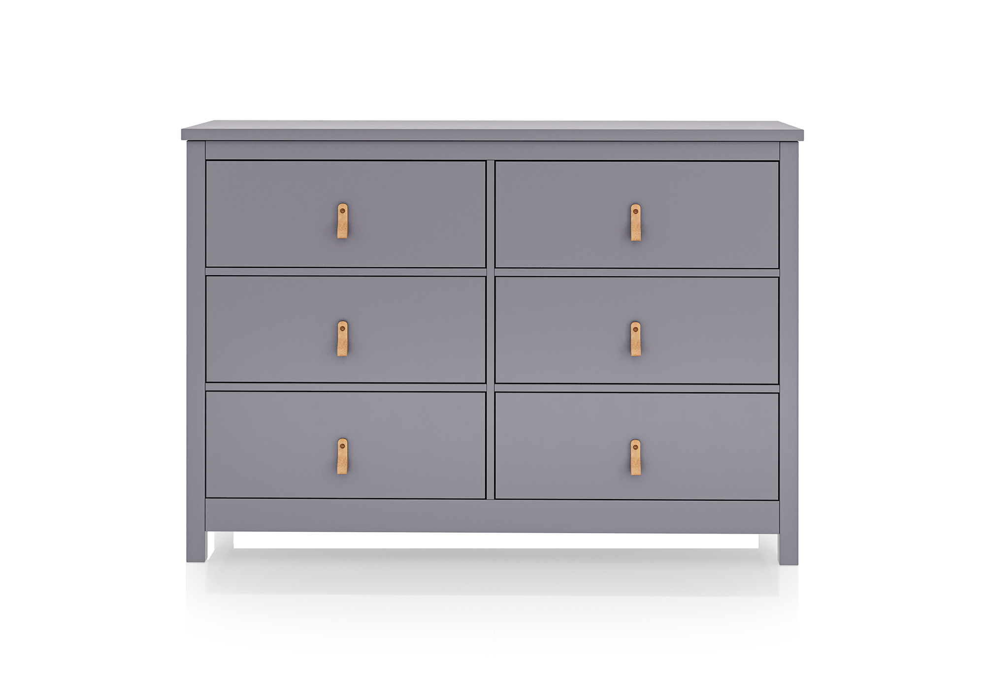 Комод Wood 6 ящиков (серый)