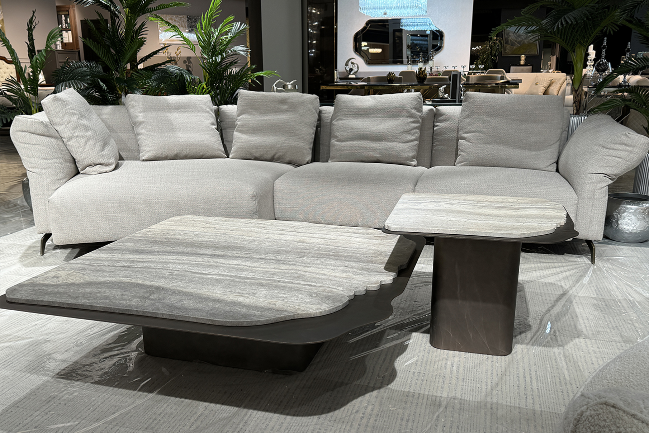 Стол журнальный Травертин (Travertine) 60*60*48см