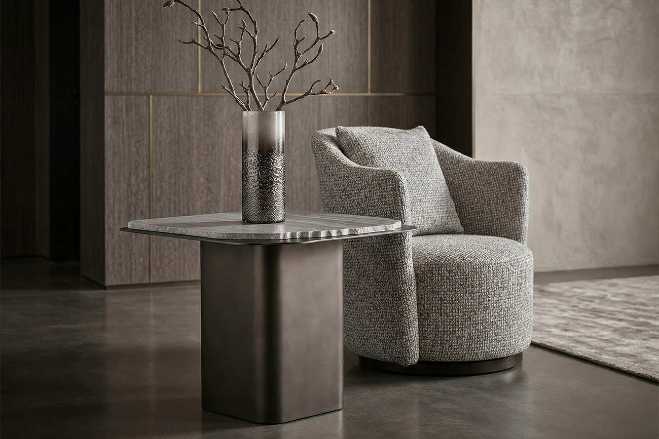 Стол журнальный Травертин (Travertine) 60*60*48см