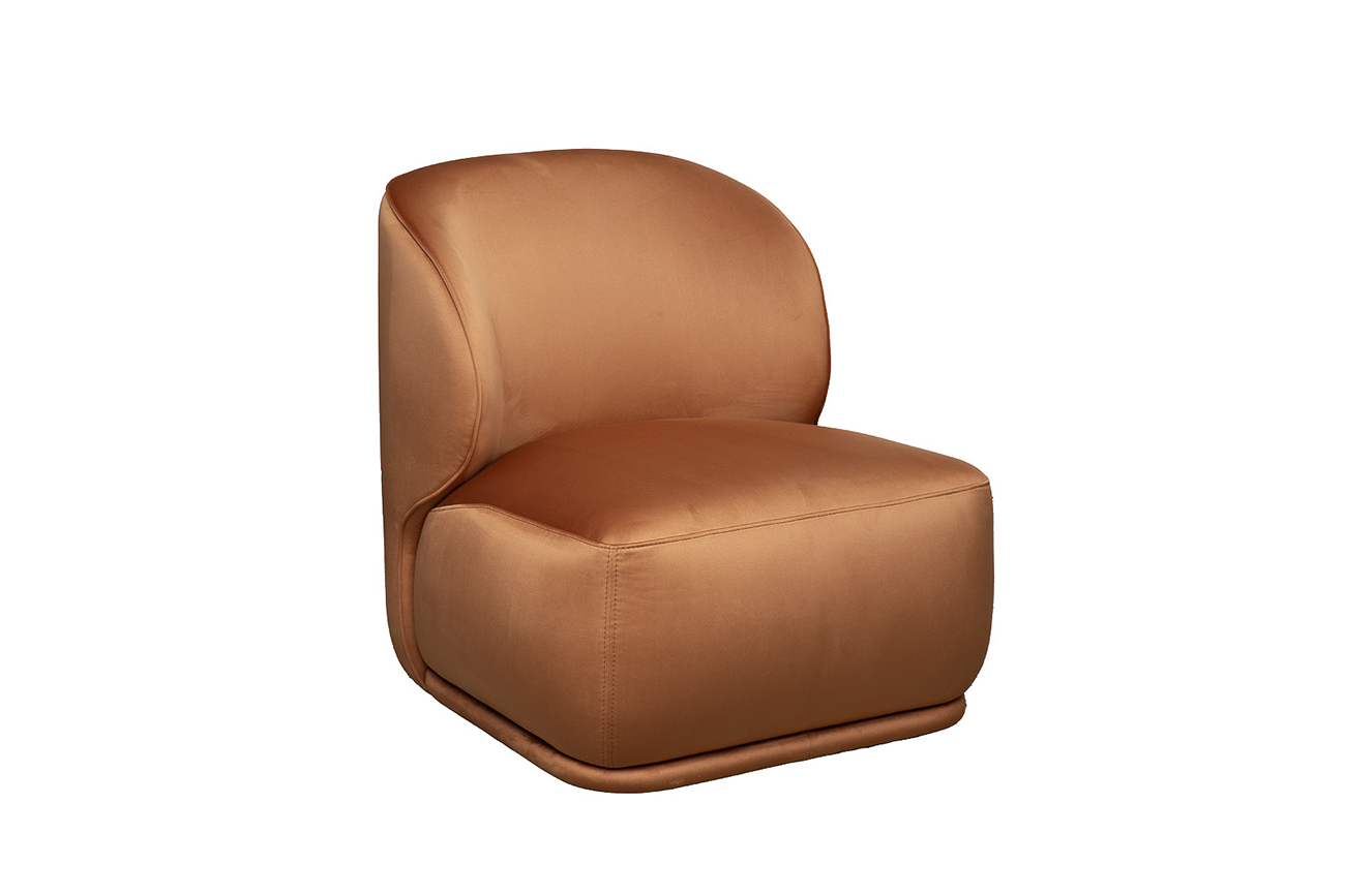 Кресло Капри Базовая(Capri Basic), велюр терракотовый Colt006-TER 80*90*82см