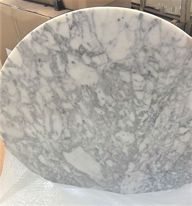 Стол обеденный белый Tulip Marble Brass