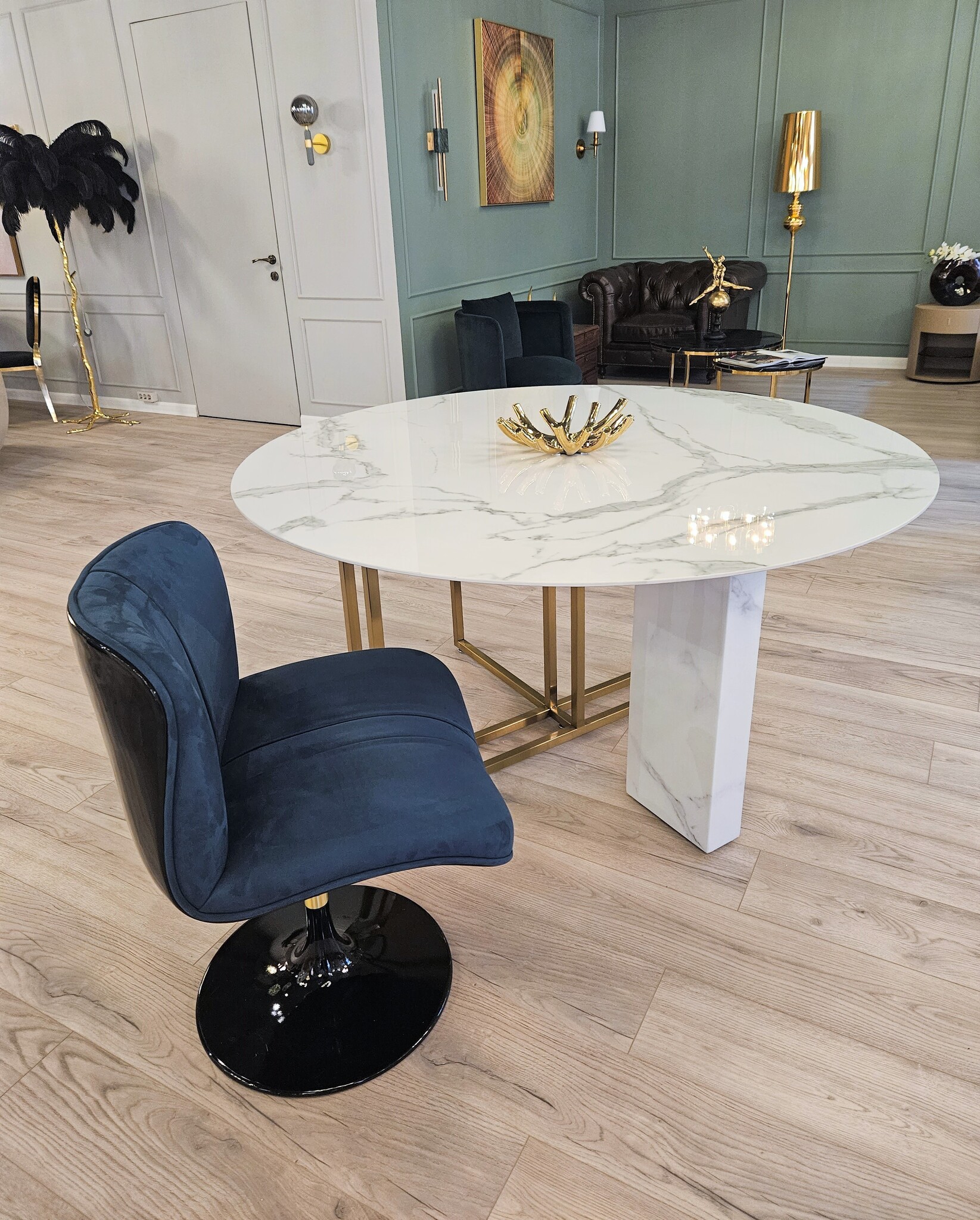 Стол Marble Cross Round