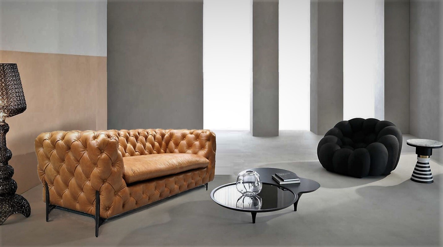 Диван Chesterfield Baroque Vintage Leather 3 Seater