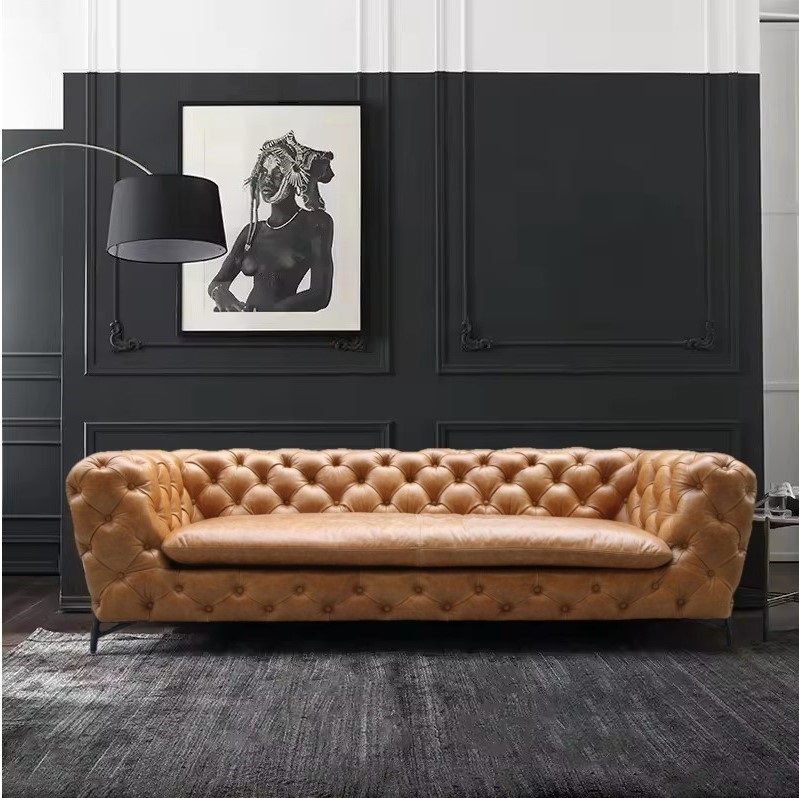 Диван Chesterfield Baroque Vintage Leather 3 Seater