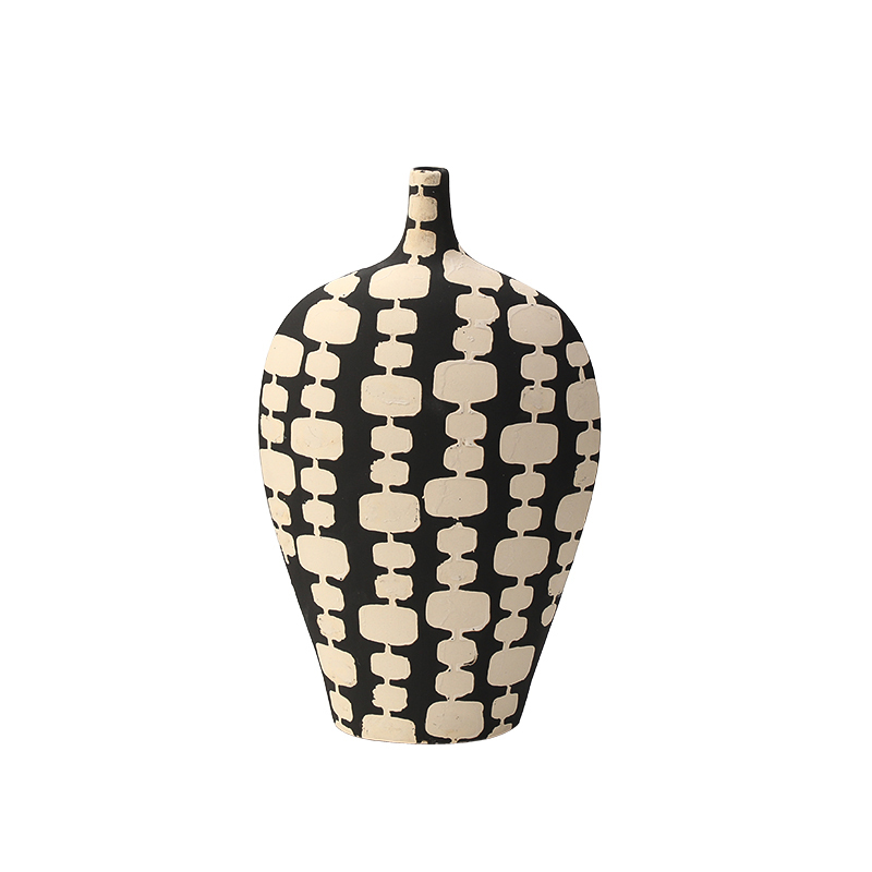 Ваза Black And White Narrow Mouth Vase B