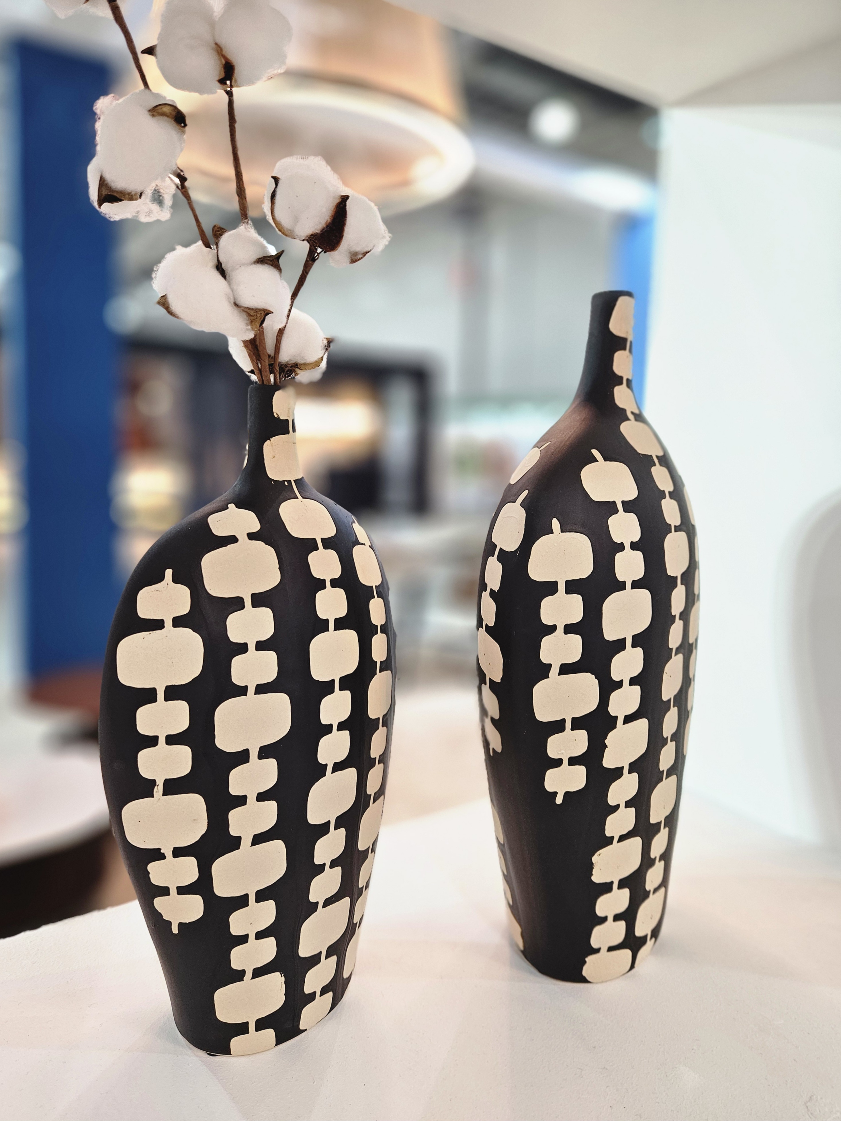 Ваза Black And White Narrow Mouth Vase B