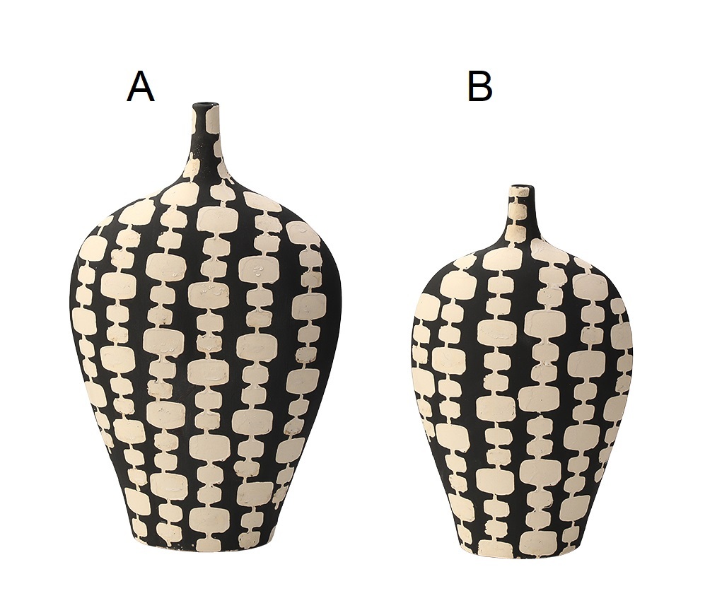 Ваза Black And White Narrow Mouth Vase B