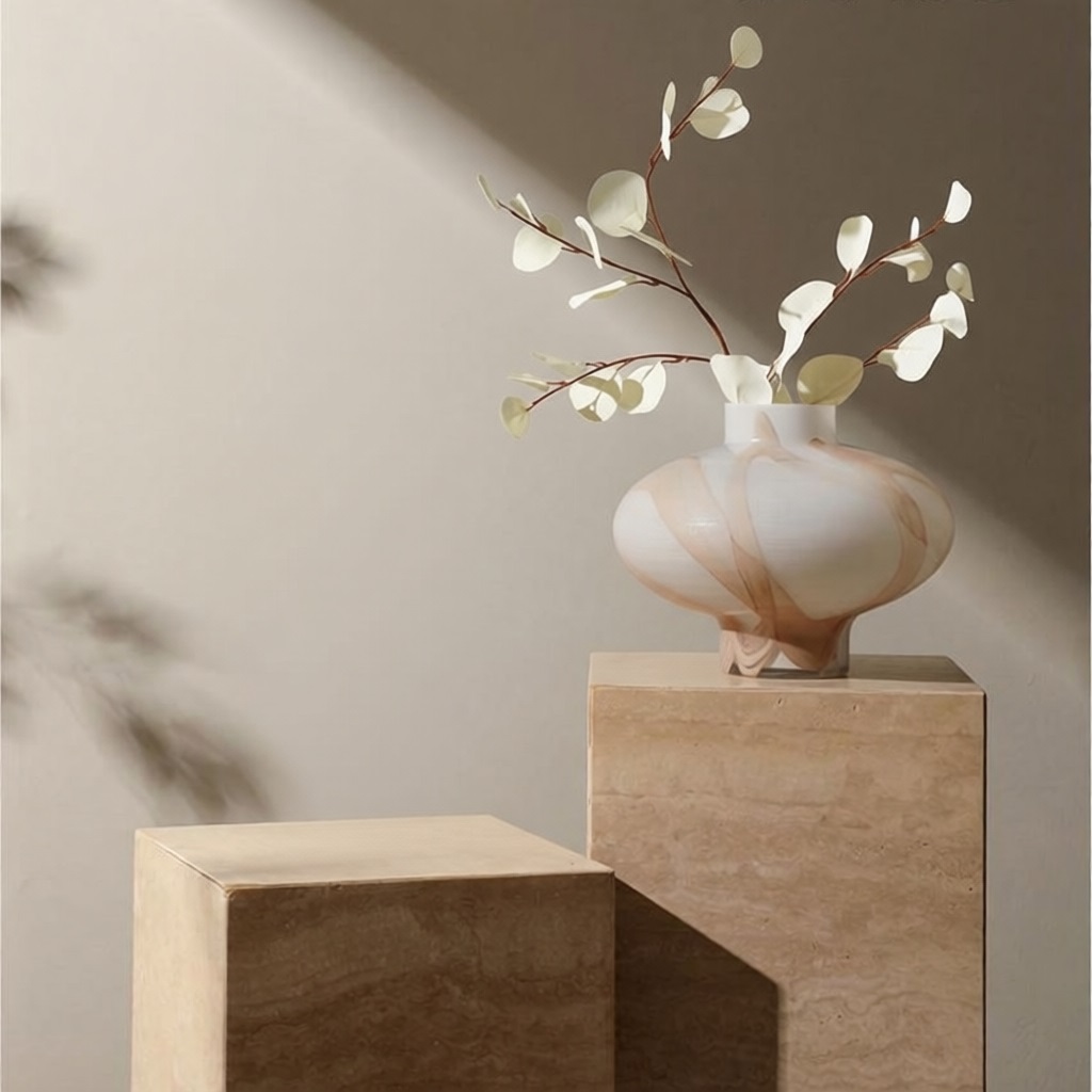 Ваза Grinding Line White Vase B