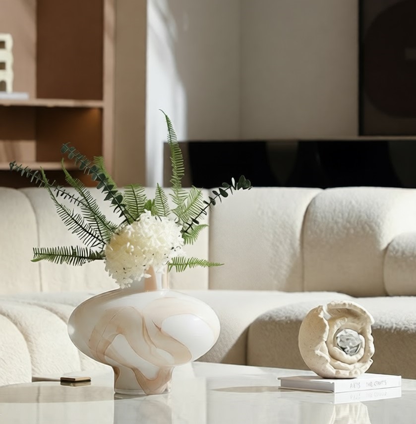 Ваза Grinding Line White Vase B