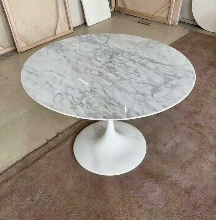 Стол обеденный белый Tulip Marble