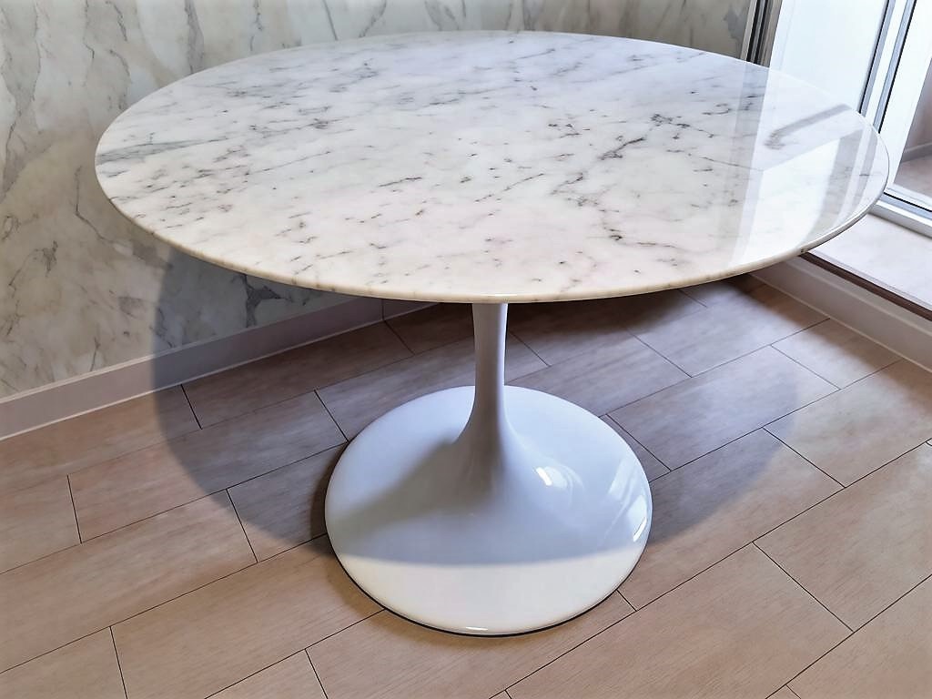 Стол обеденный белый Tulip Marble