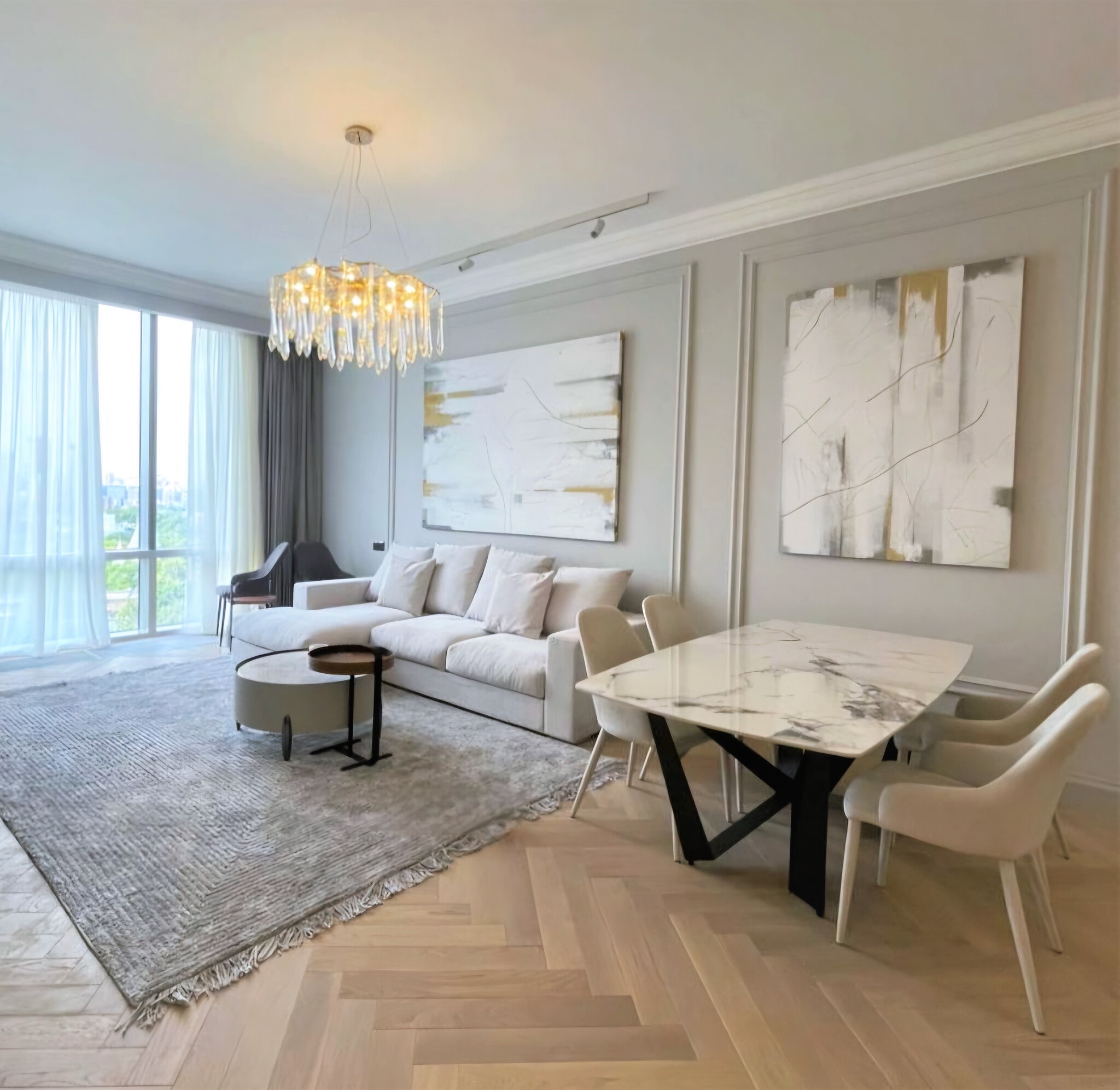 Стол обеденный Scorpio Marble B5809