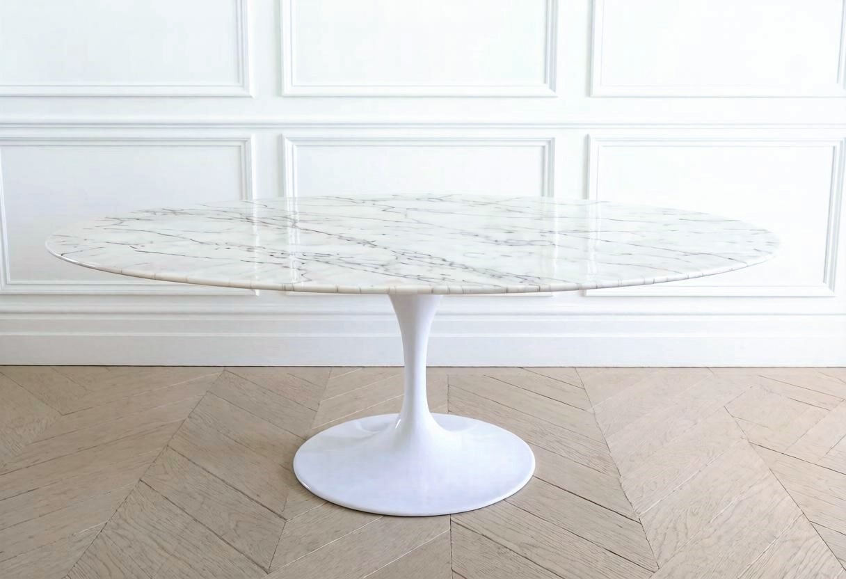 Стол Tulip Oval Marble