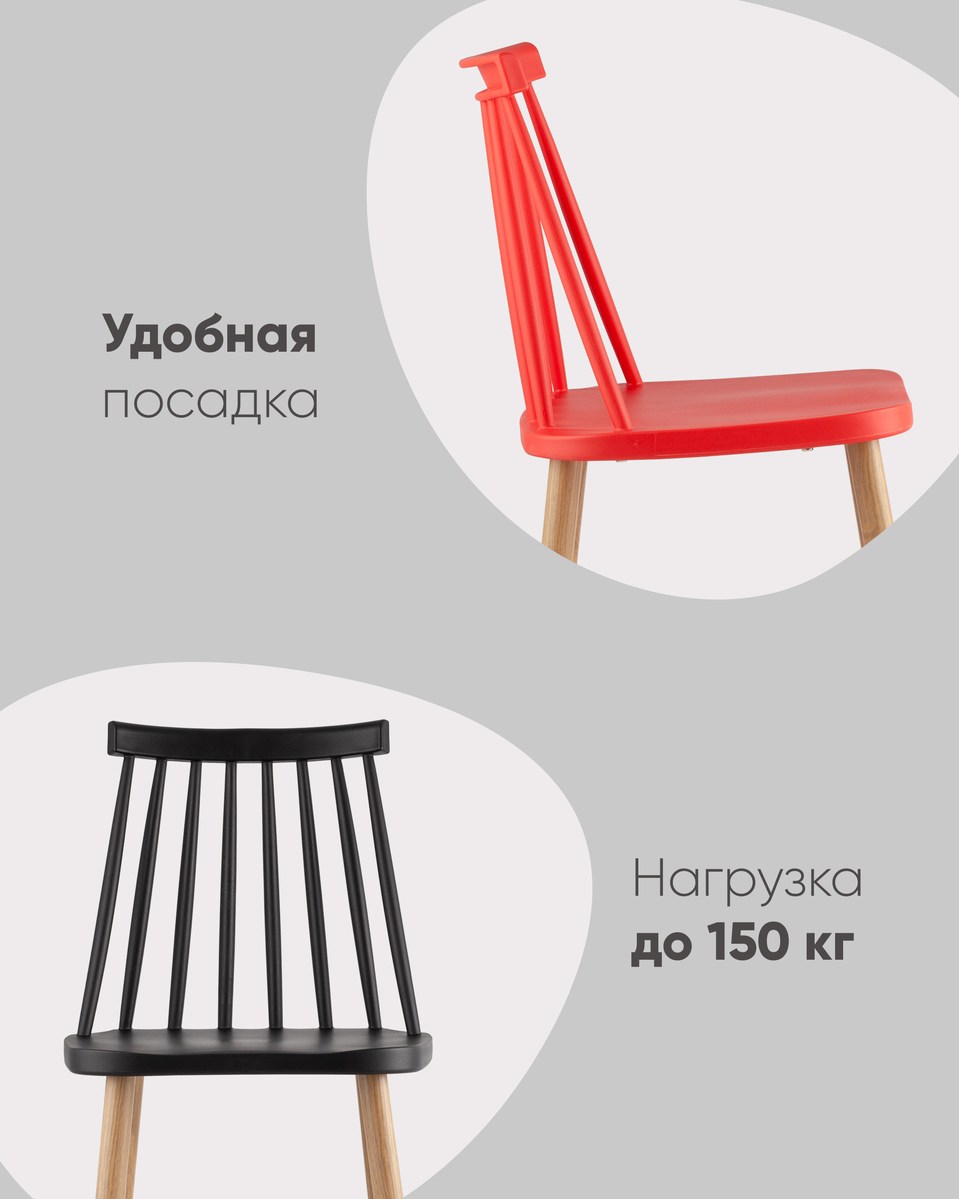 Стул Морган пластиковый красный