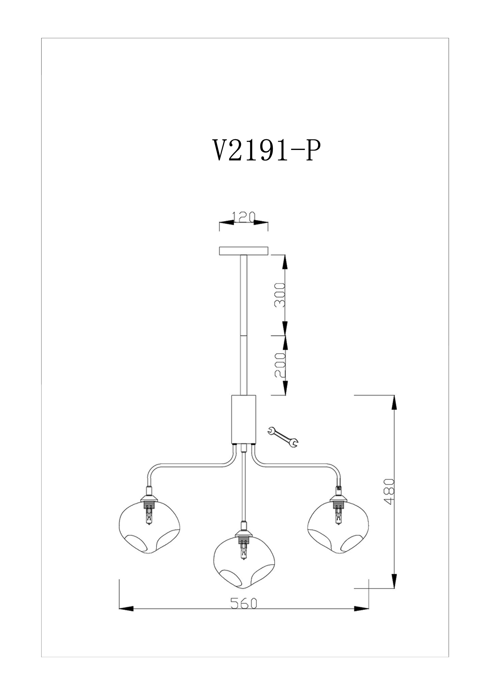 Подвесная люстра V2191-P Santa