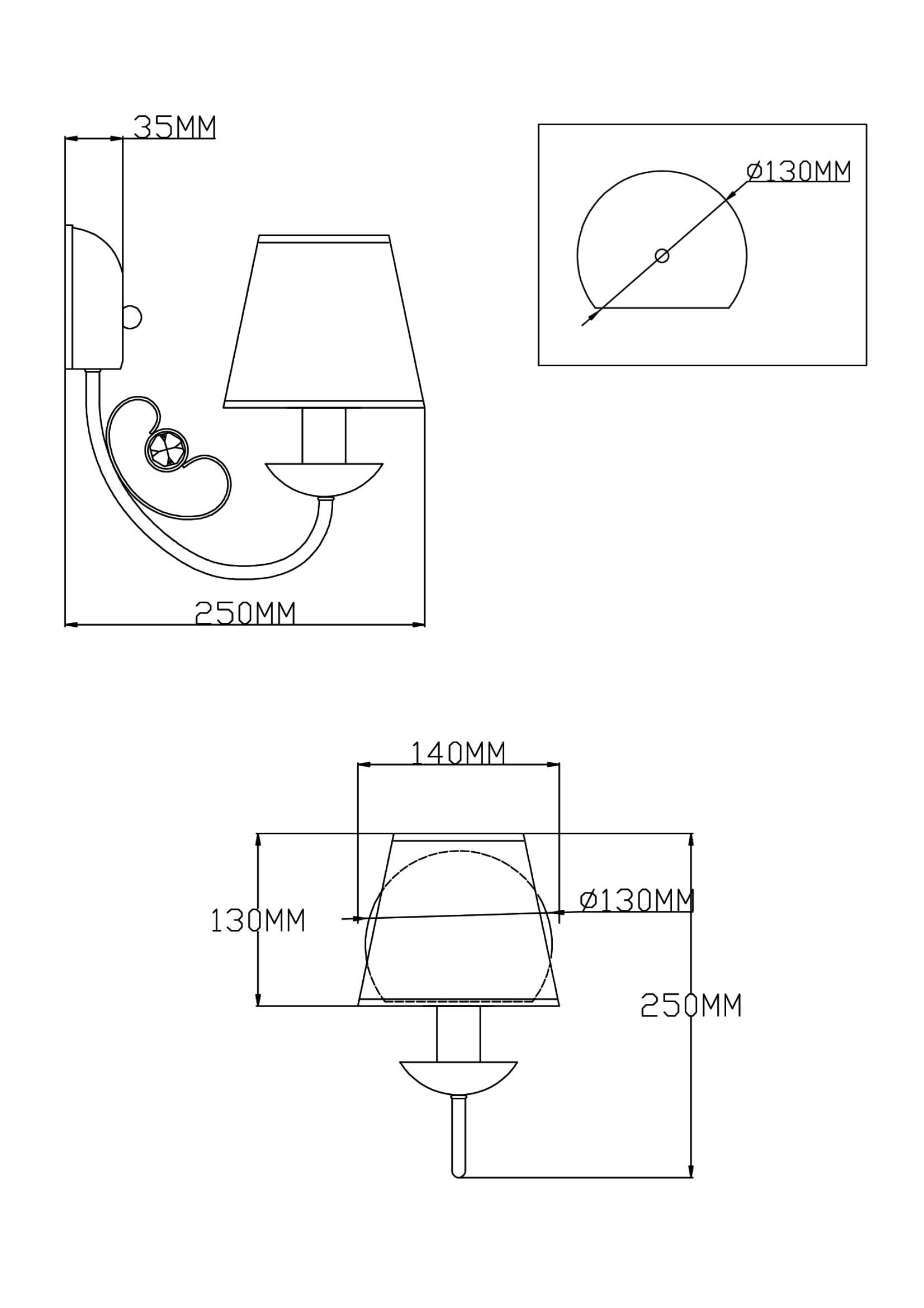 Бра V2490-1W Daniel