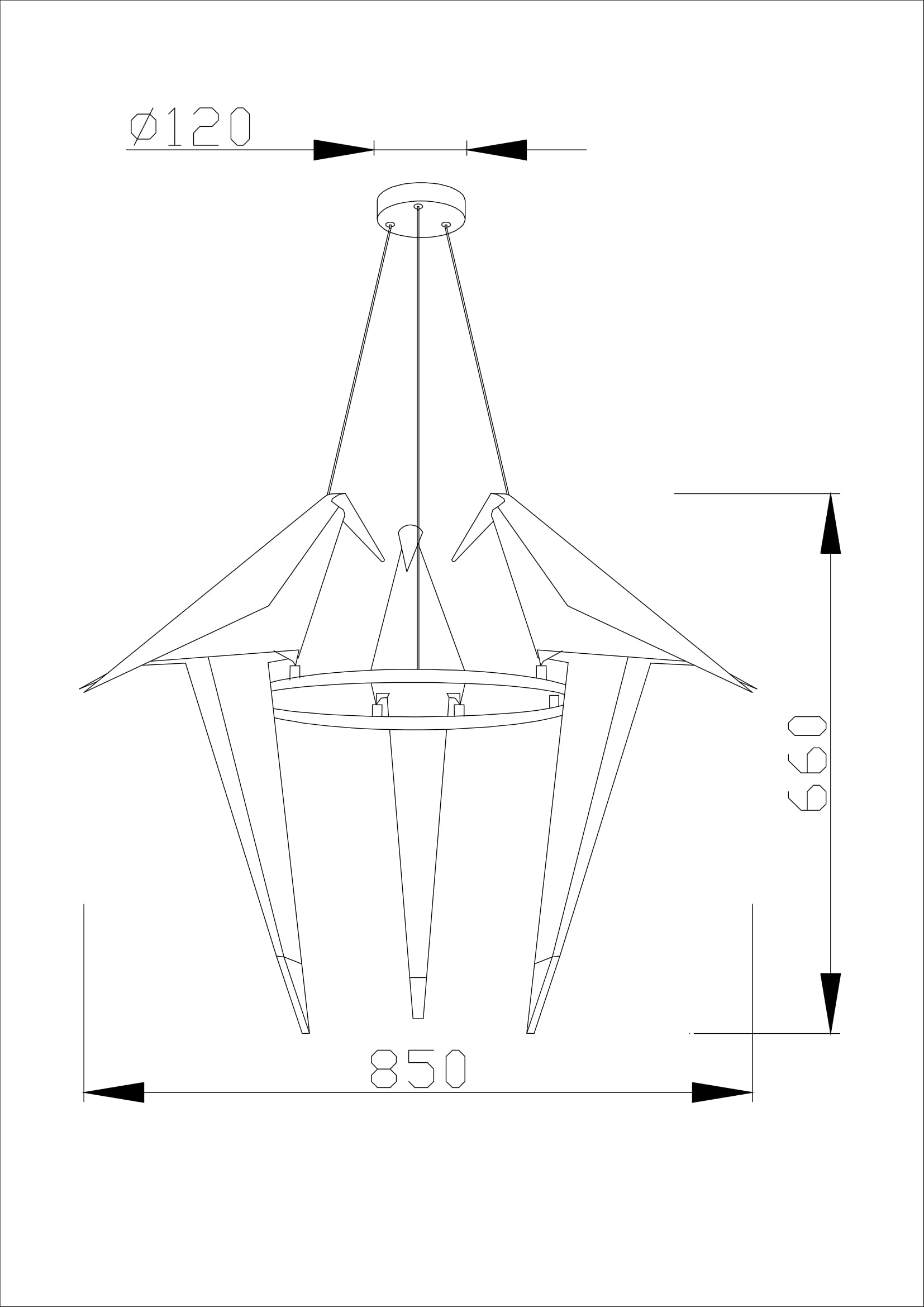Подвесной светодиодный светильник V3071-3PL origami Birds 3*LED*6W