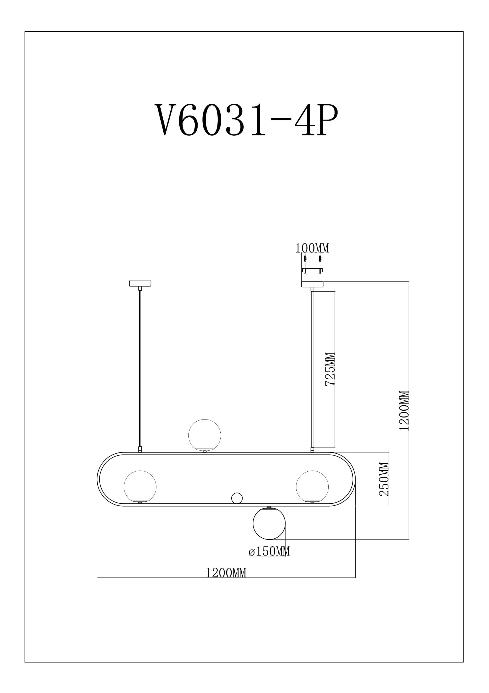 Подвесной светильник V6031-4P Krona