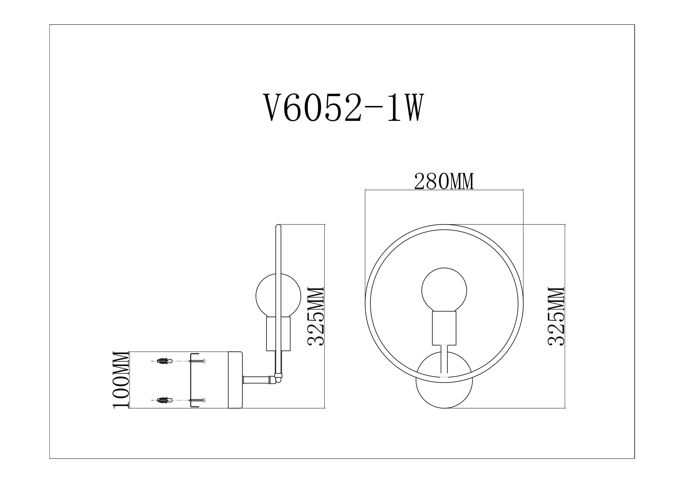 Настенный светильник V6052-1W Sachara
