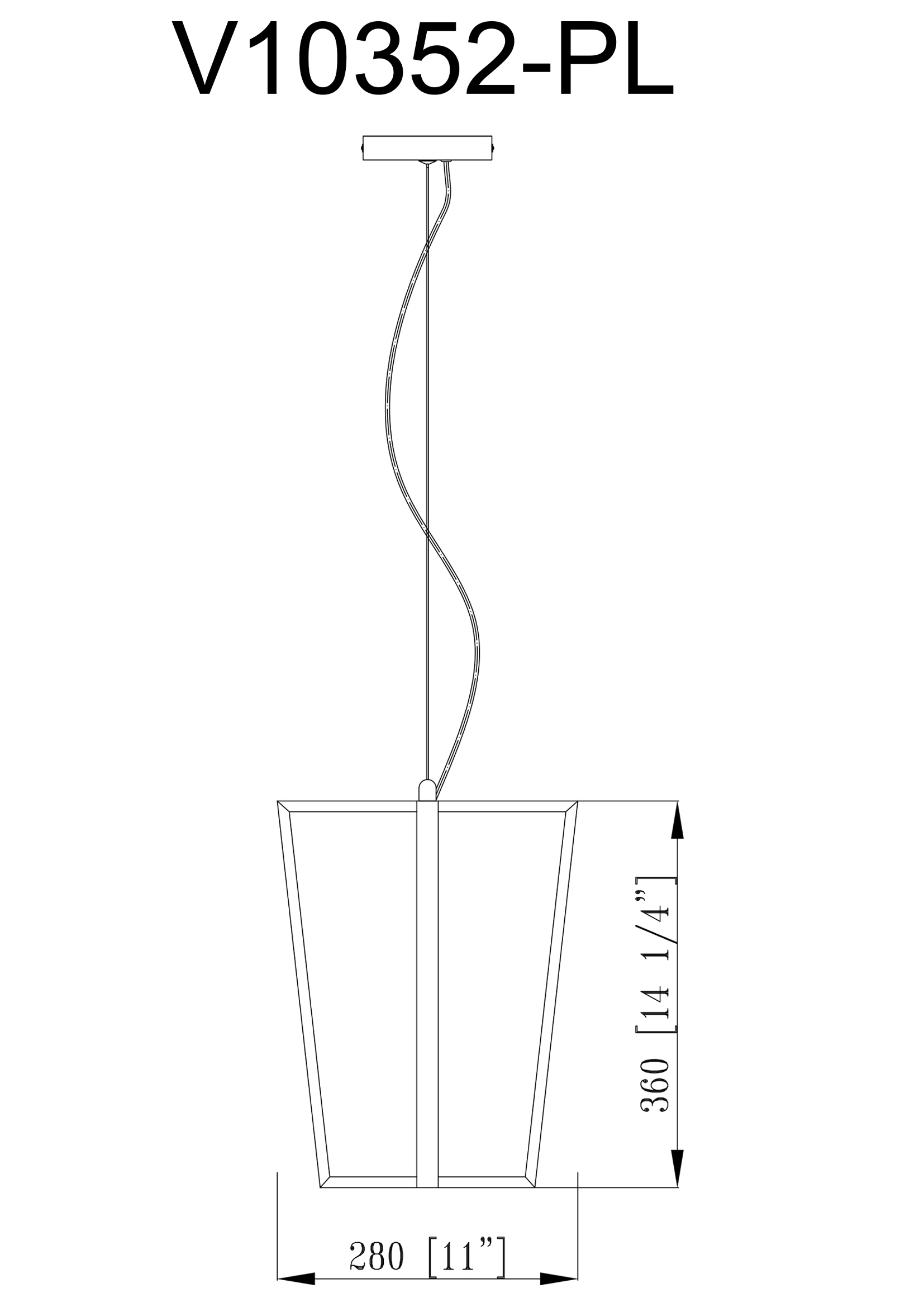 Светильник подвесной V10352-PL Grape