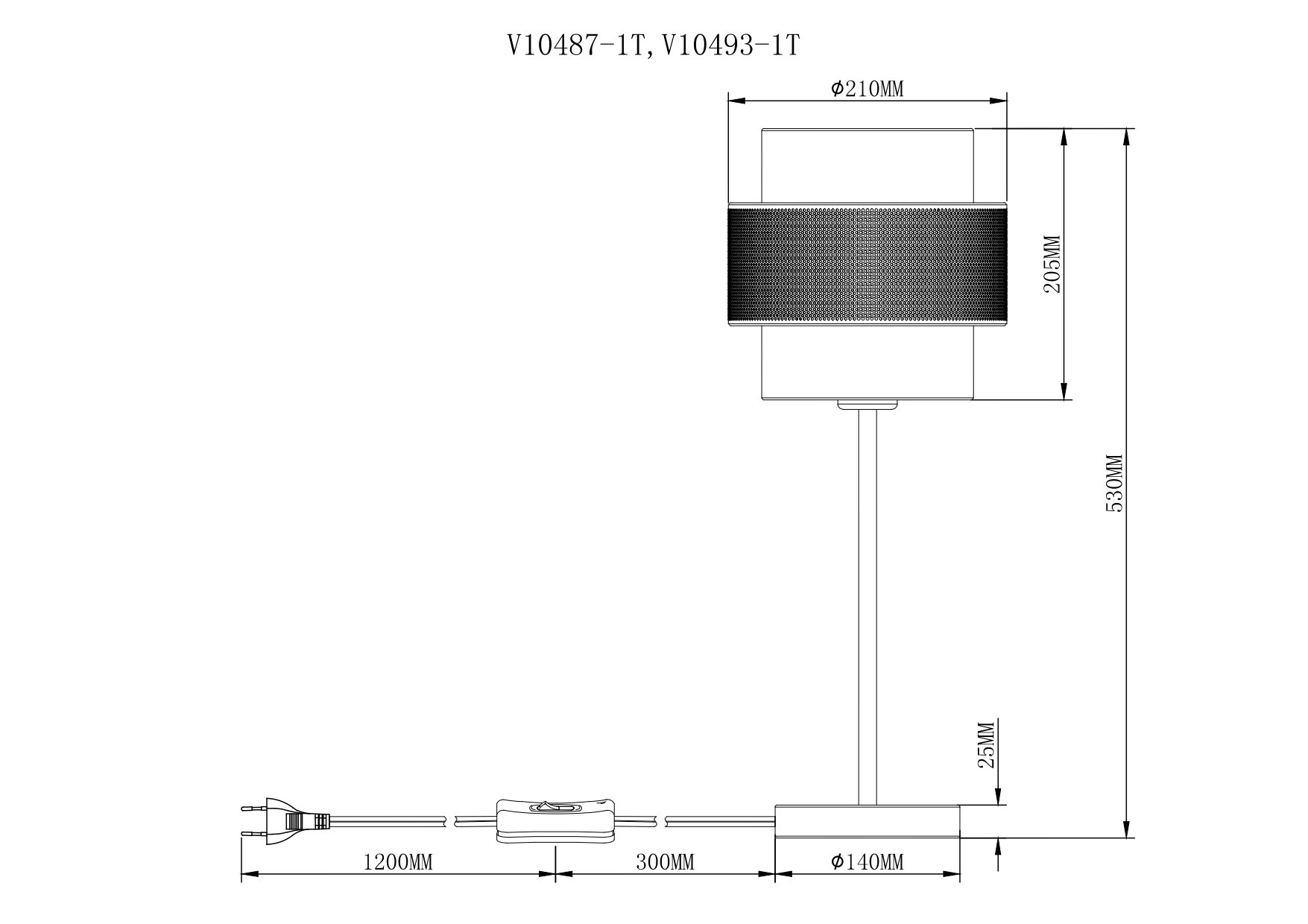 Лампа настольная V10487-1T Gela
