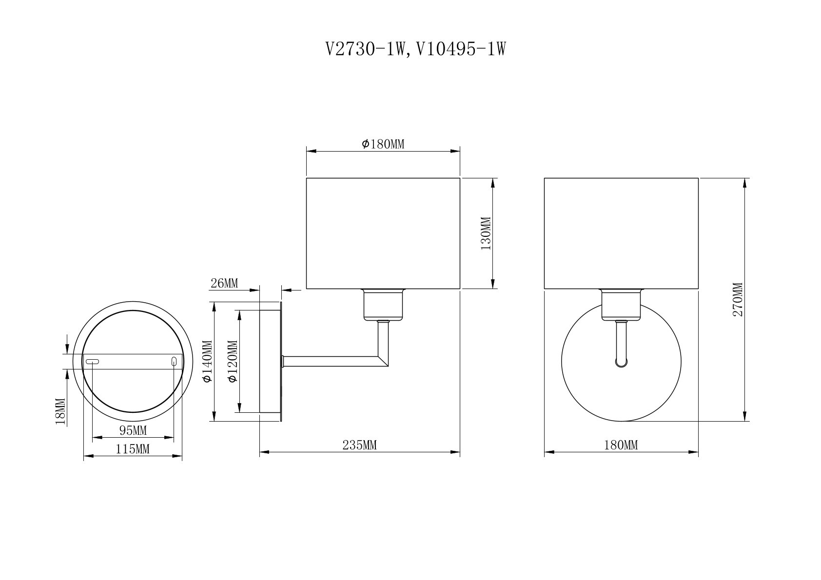 Бра V10495-1W Room
