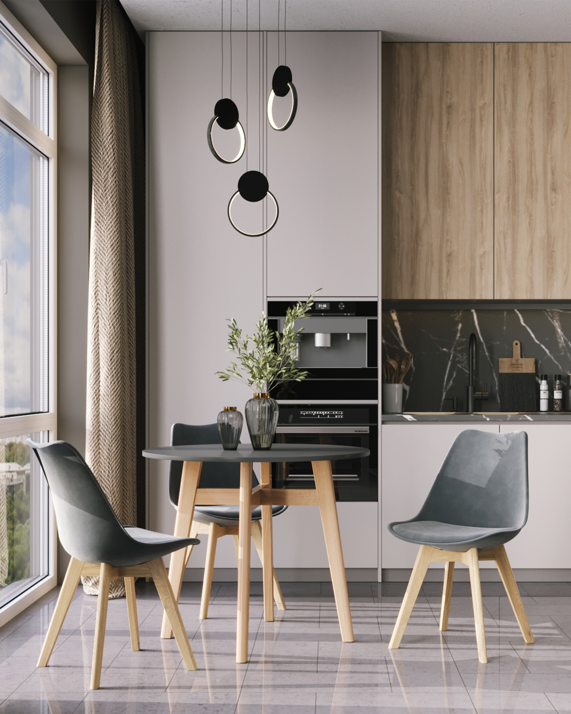 Стол обеденный Target Circle 90*90 черный